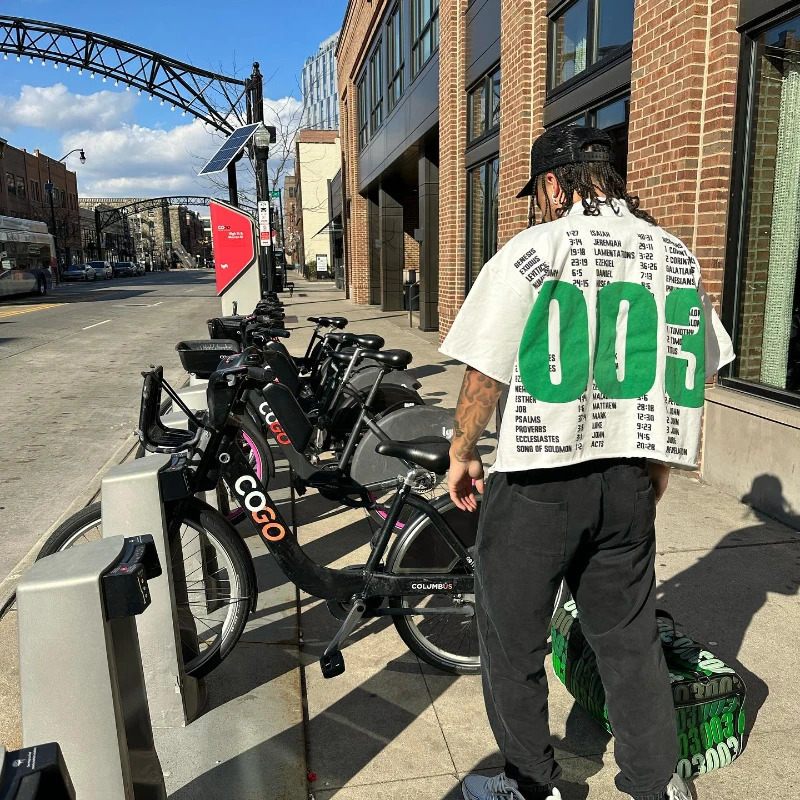 Harajuku retro T-shirt with printed pattern on the street mens Y2K hip-hop casual unisex cotton ultra-fine short sleeved top 250103