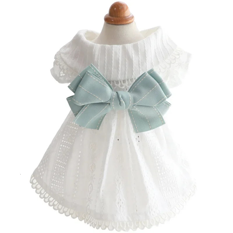 Spring and Summer Thin Lolita Princess Skirts for Pets Dog Clothes Cat Supplies Mint Butterfly 250103