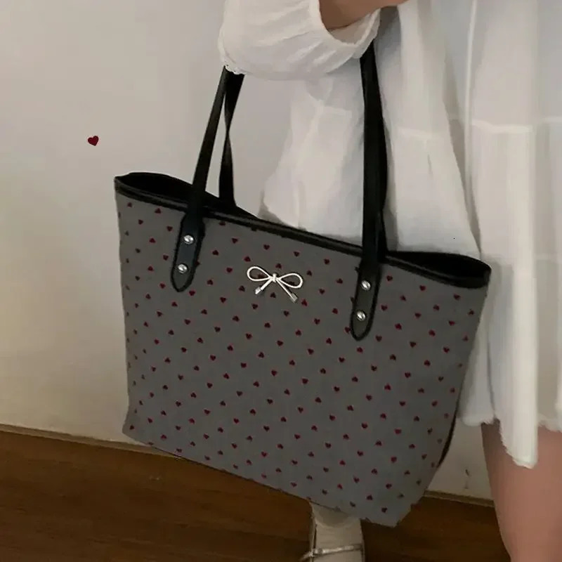 GAINNY Vintage Tote Bag Women Large Capacity Y2k Korean Fashion Shoulder Bag for School University Shopping Bag Female Youth 250102
