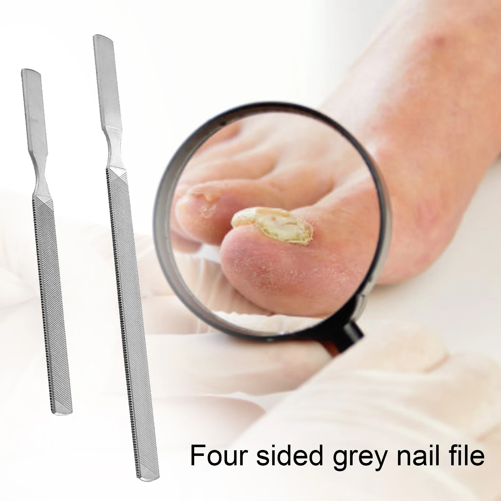 Double Sided Pedicure Metal File Stainless Steel Remover For Sanding Rod Scrub Tools 241230