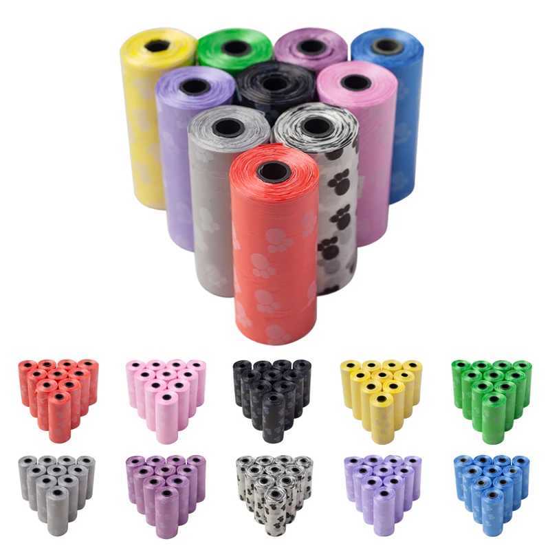 150 pcs Dog Poop Bag Outdoor Cleaning Poop Bag Outdoor Clean Pets Supplies for Dog 15 Bags/Roll Refill Garbage Bag Pet SuppliesXJ250104