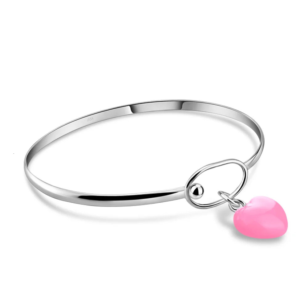 925 sterling silver jewelry mermaid pink love pendant bracelet high-quality jewelry selling sterling silver bracelet 250102