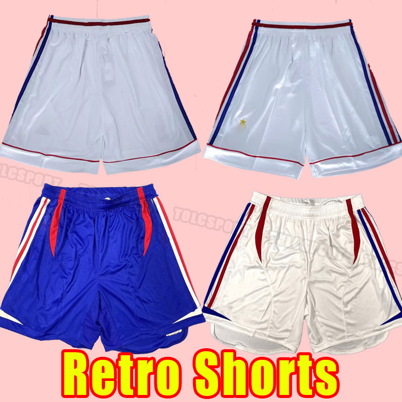 RETRO ZIDANE HENRY soccer Shorts Frence Vintage Football pants maillot equipe de MBAPPE Trezeguet 1998 98 2006 home away short sleeve LIZARAZU DESCHAMPA
