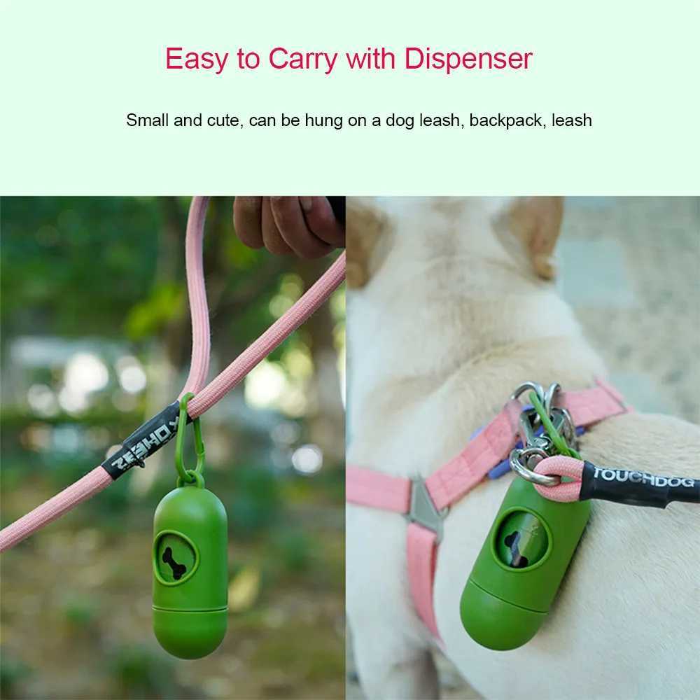 EPI Biodegradable Pet Garbage Bag Dog Poop Bags Dog cat Waste Bag Dispenser Kitten Cleaning Supplies Dog Products 15Pcs/RollXJ250104