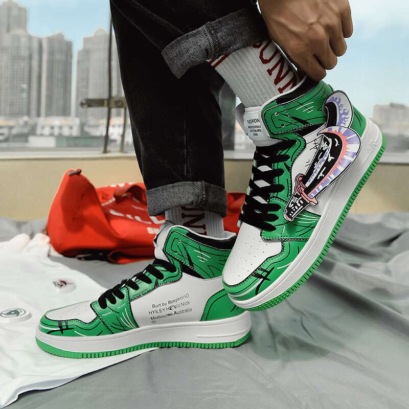 Fashion Purple High Top Casual Sneaker Hip-Hop Designer Anime Sneakers for Men Streetw ear Platform Skateboarding Shoes