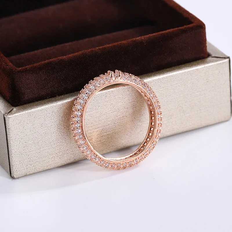 High Quality Geometric White Zircon Ring for Silver Yellow Gold Rose Gold 925 Silver Plated Ring for Women Jewelry GiftXJ250514