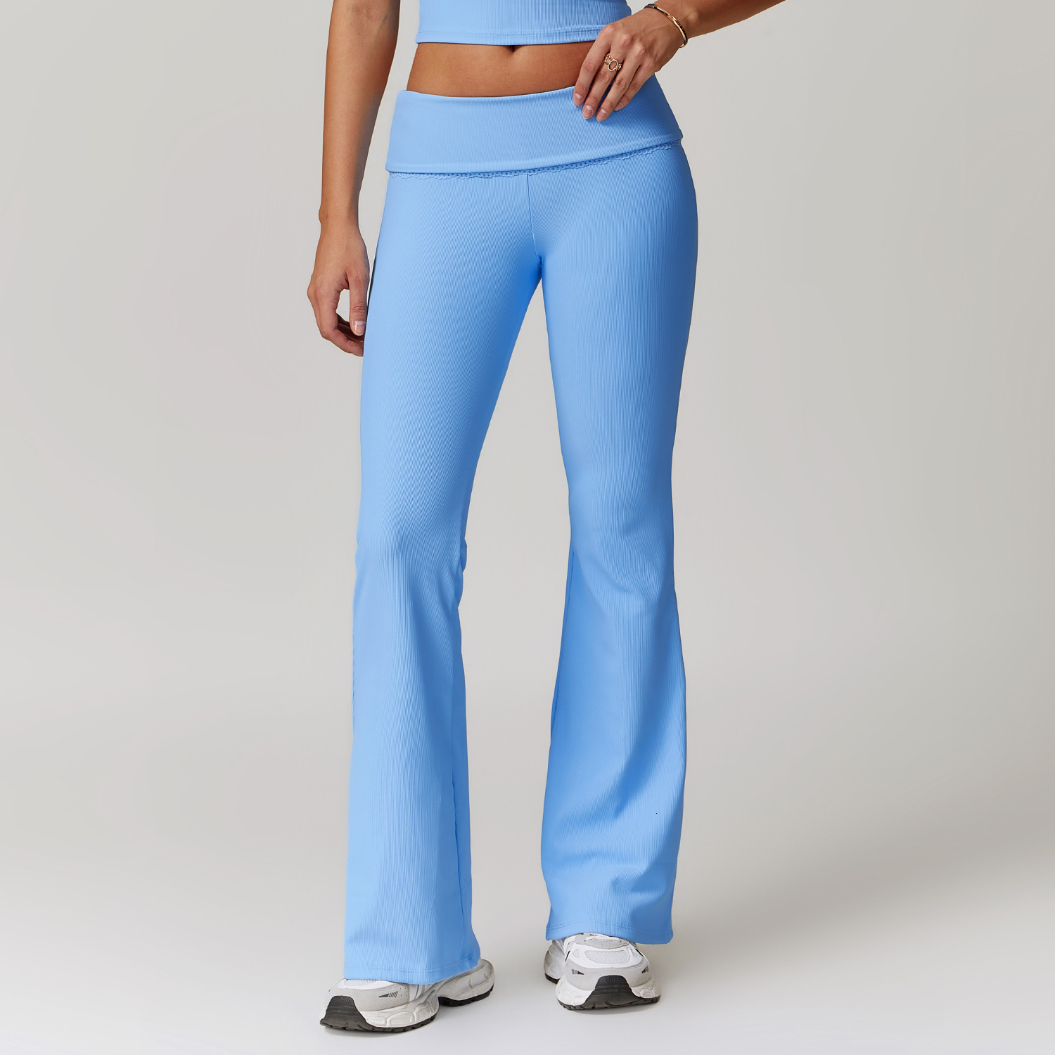 Flared Bottom Wide Leg Skinny Hip Lifting Yoga Pants Latin Dance High Waisted Micro Leisure Gym Sweatpants Pilates