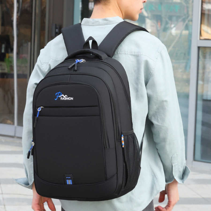 Fashionable and Trendy Mens Backpack Large Capacity Business Computer Backpack Simple Student Backpack Casual Travel Bag 240920