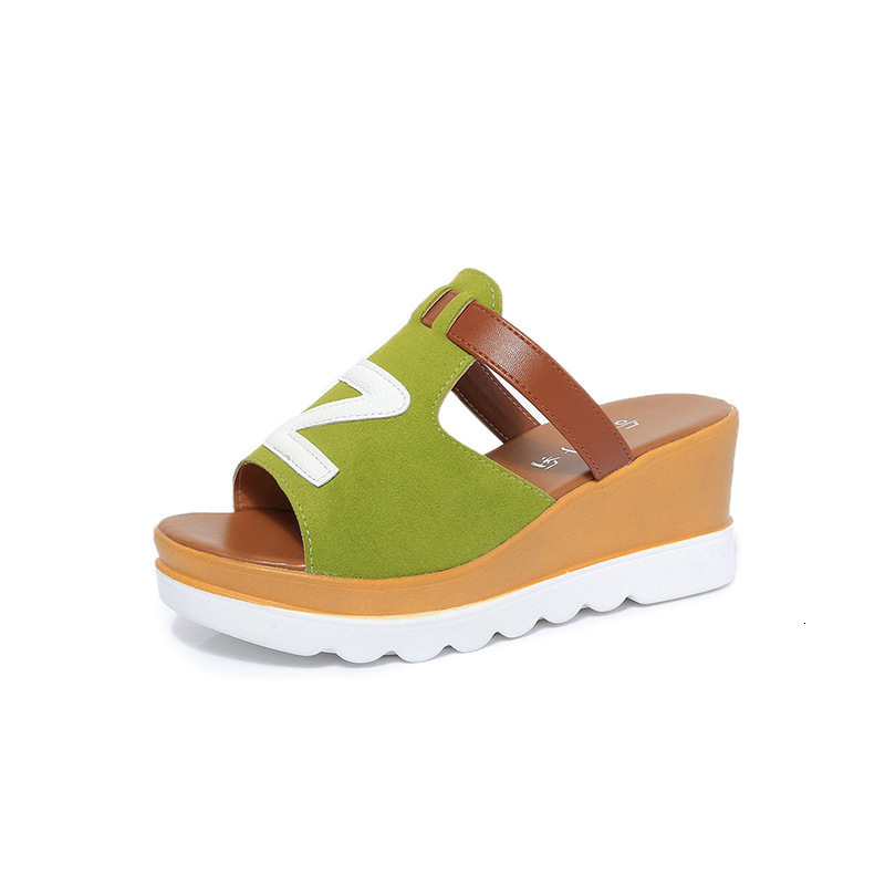 Spring New Ddmywed Slope Matsuke Women S Sandals With Mid One Line Slippery Slippers High Heel Thick Sole Korean Edition Chinese Brand Shoes F Ddmysat