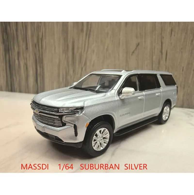 Diecast Model Cars Massdi Alloy Car Model 1/64 Scale Escalade Black and Red Model Length 8cm and Green Illumination SUBURBAN Ambulance EMS or 1/64 SUB