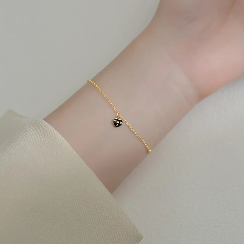 JYJIAYUJY 100% sterling silver S925 bracelet inventory heart You I high-quality fashion jewelry daily gift B038 250102