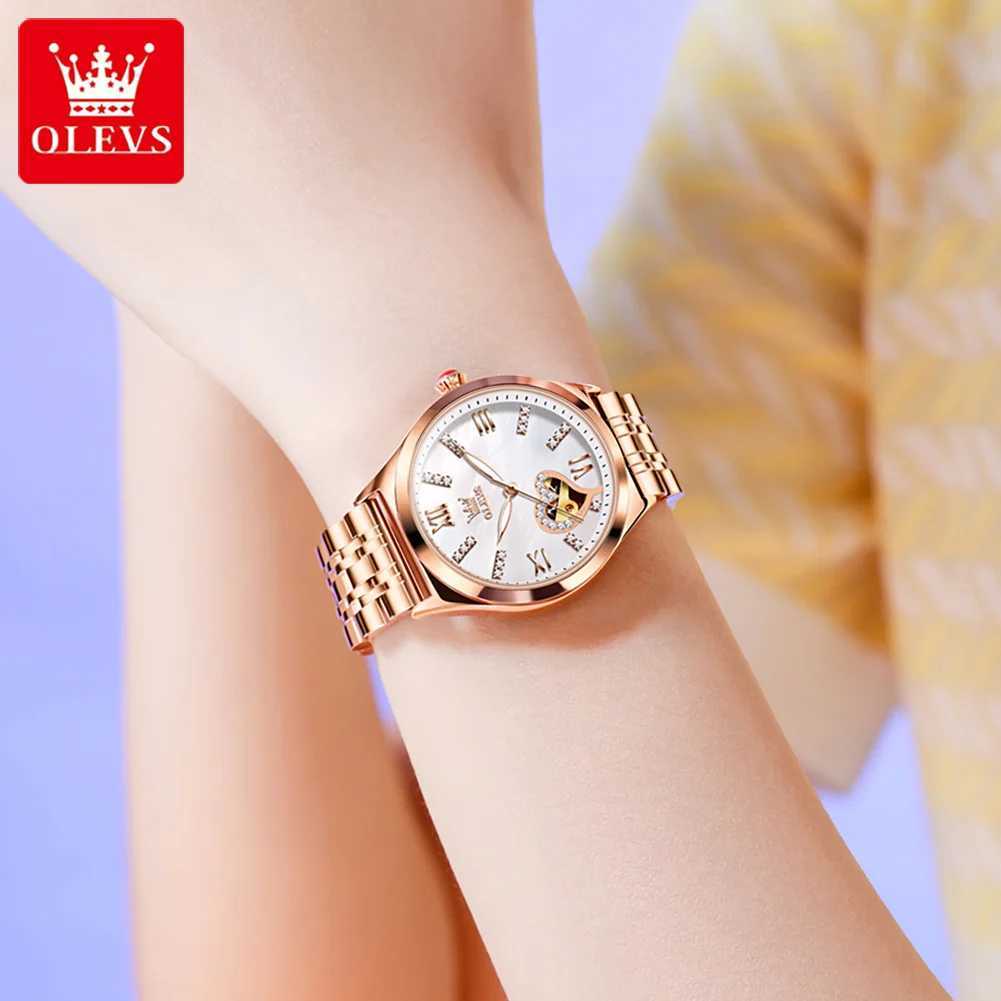 OLEVS 6636 female original mechanical automatic dial used for female waterproof luminous relay W250104
