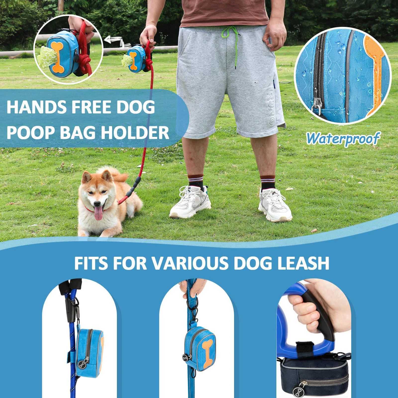 Pet Dog Portable Poop Bag Adjustable Travel Garbage Bag Puppy Cats Waste Poop Bags Dispenser Pet Cleaning Tools Dog AccessoriesXJ250104