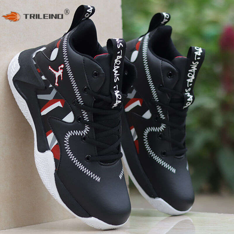 Men's White Red Blue Basketball Sneakers - High Top, Anti-Skid, Breathable, hot Comfortable, Durable, 2024
