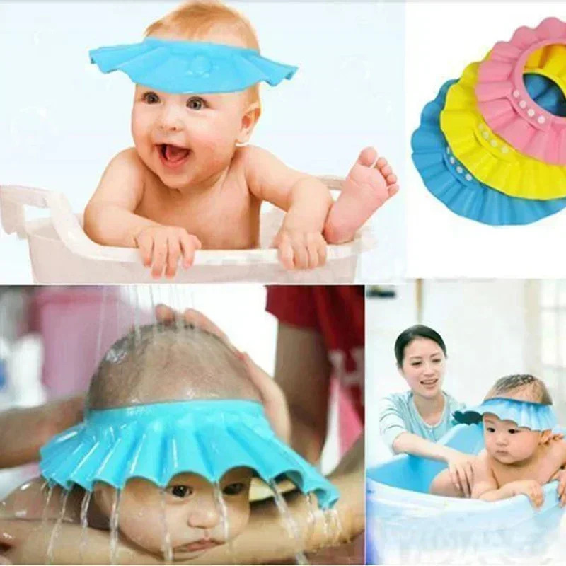 Shower Cap Baby EyesProtected EarsProtected Infant Bathing Protection Hat Hair Washing 241230z