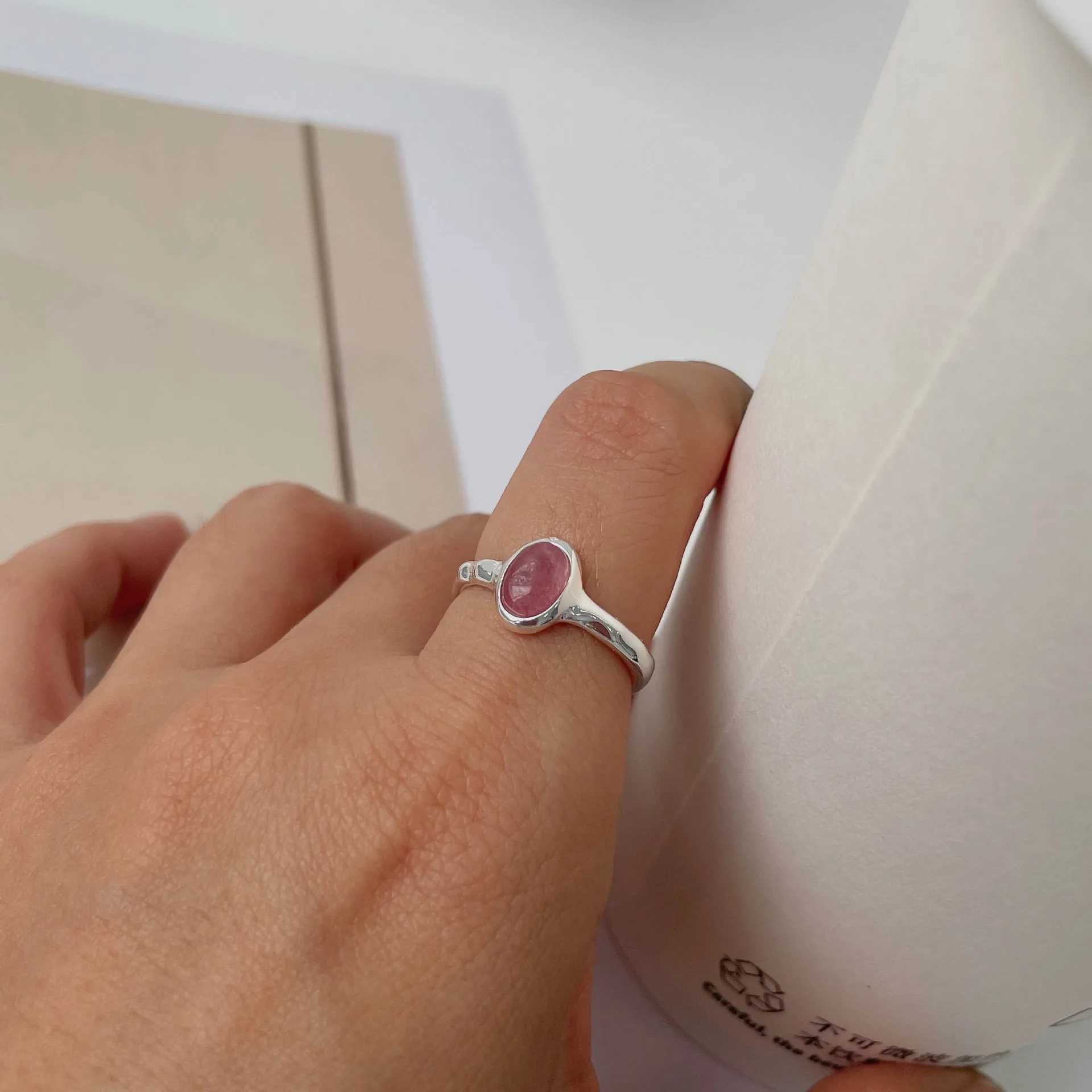 925 Sterling Silver Rings For Women Simple Vintage Handmade Adjustable Finger Sterry Ring Fashion Band Female Bijoux GiftXJ250104