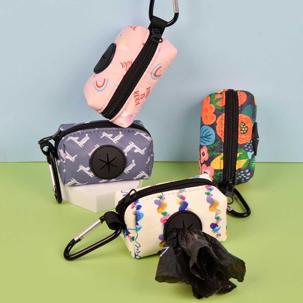 Rainbow Print Fashion Design Dog Poo Bag Holder For Dog Leash Attachment (Without Poo Bag And Leash)XJ250104