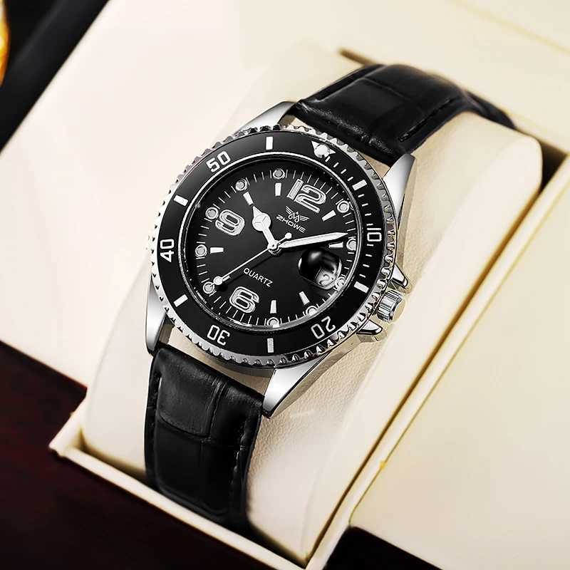 2022 New Mens Leather Str Relogio Mens Wrist Luxury Waterproof W250104