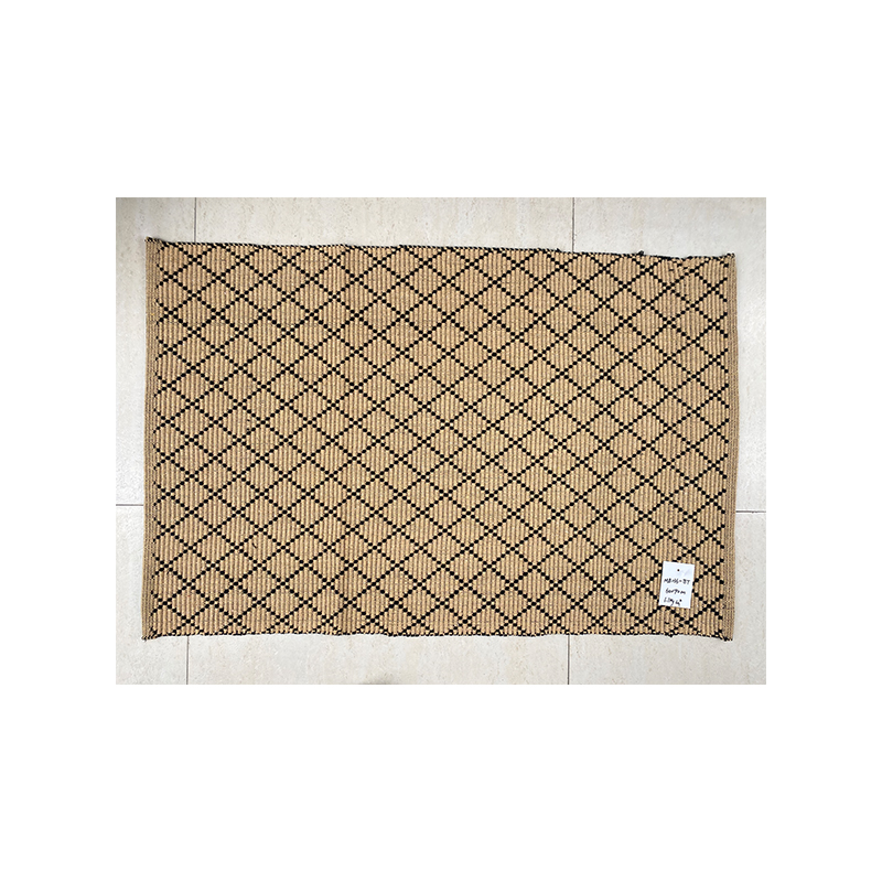 Sophisticated Hand-Woven Cotton Floor Mats - Versatile Design Addition for Modern Living Spaces