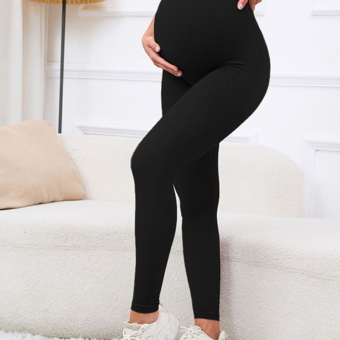 2Pcs Pregnant Women's Yoga Sports Leggings Long Pants