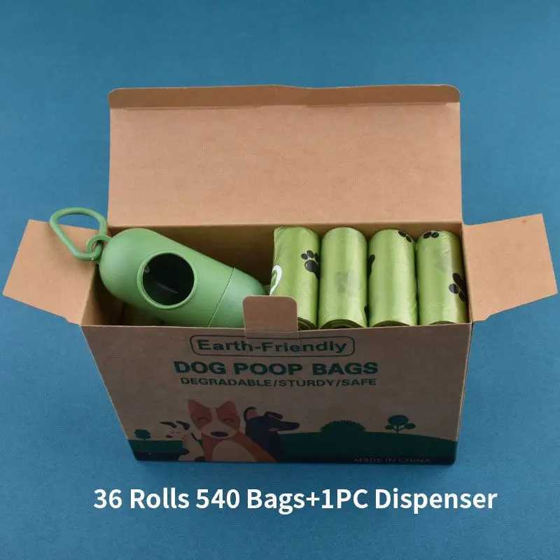Pet Biodegradable Trash Bag 36-42 Rolls Dog Poop Bags Bulk cented Poo Bag Degradable Cat Waste Bags Dog Poop DispenserXJ250104