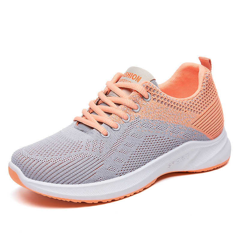 Womens shoes autumn new casual sports shoes breathable fly woven sports shoes Fashion student shoes