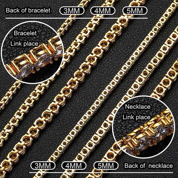 2mm 3mm 4mm 5mm 6mm Vvs Moissanite Hip Hop Jewelry 925 Silver chain necklace Iced Out For Men Women luxury brand jewelry