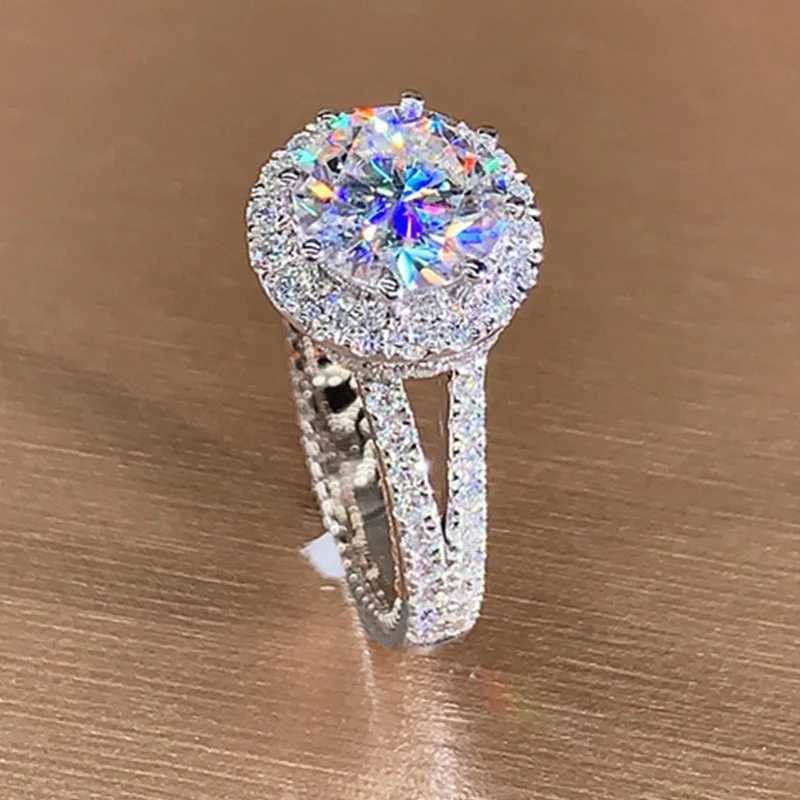 14K Gold 3ct Lab Diamond Ring 925 sterling silver Bijou Engagement Wedding band Rings for Women Bridal Birtay Party JewelryXJ250104