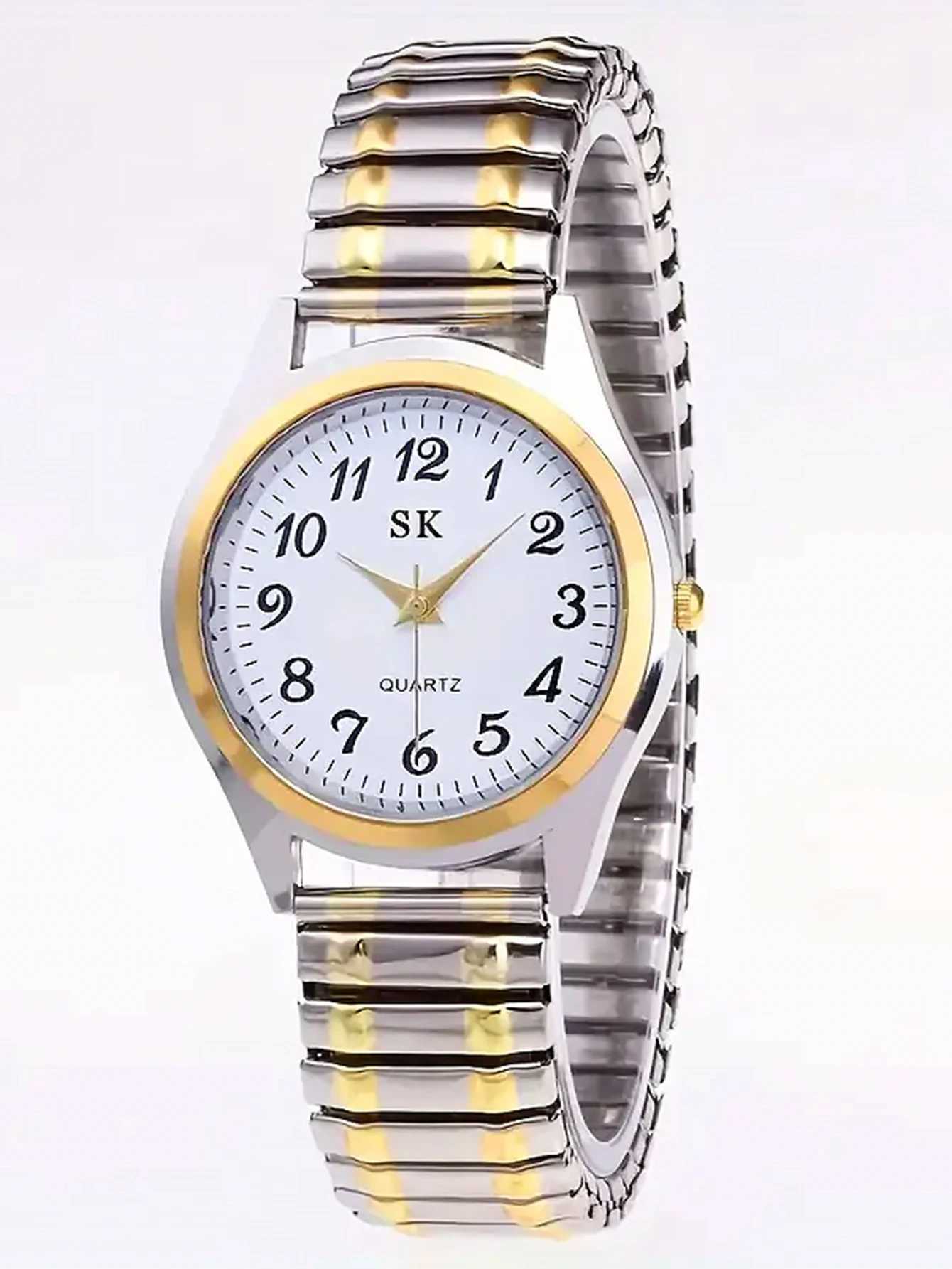 2 Elegant Retro Elastic Quartz Classic Busin Fashion Simulation W250104