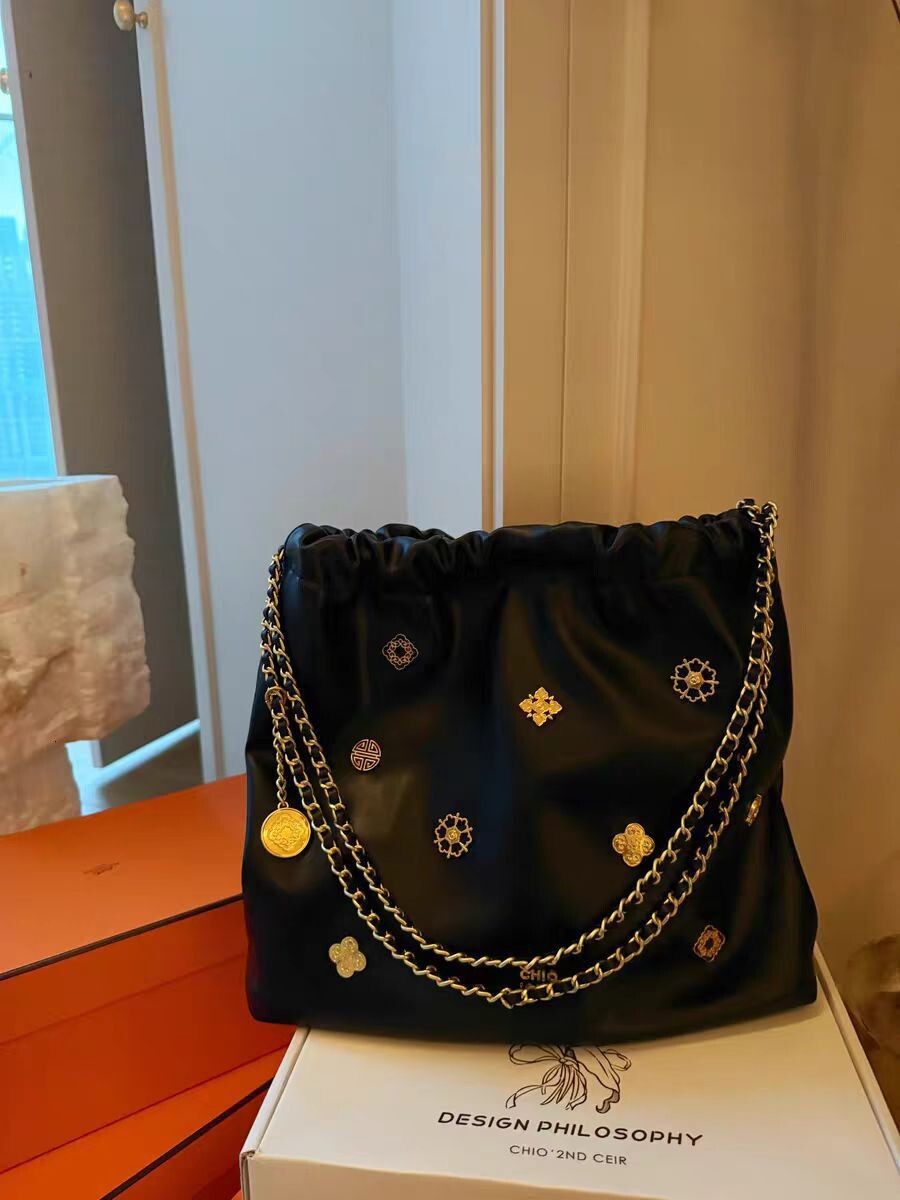 Nanfeng Chio2nd Palace Museum Culture Series Flower Habitat Tote For Women, High Grade Sensory Communication, Diligent Chain, Single Shoulder Big Bag