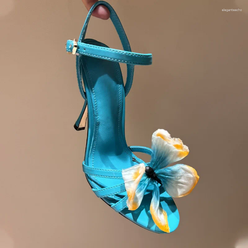 2025 Free Shipping S Fashion Designer Sandals Color Matching Butterfly Sandals High Heels Trend Sexy Summer Shoes For Women