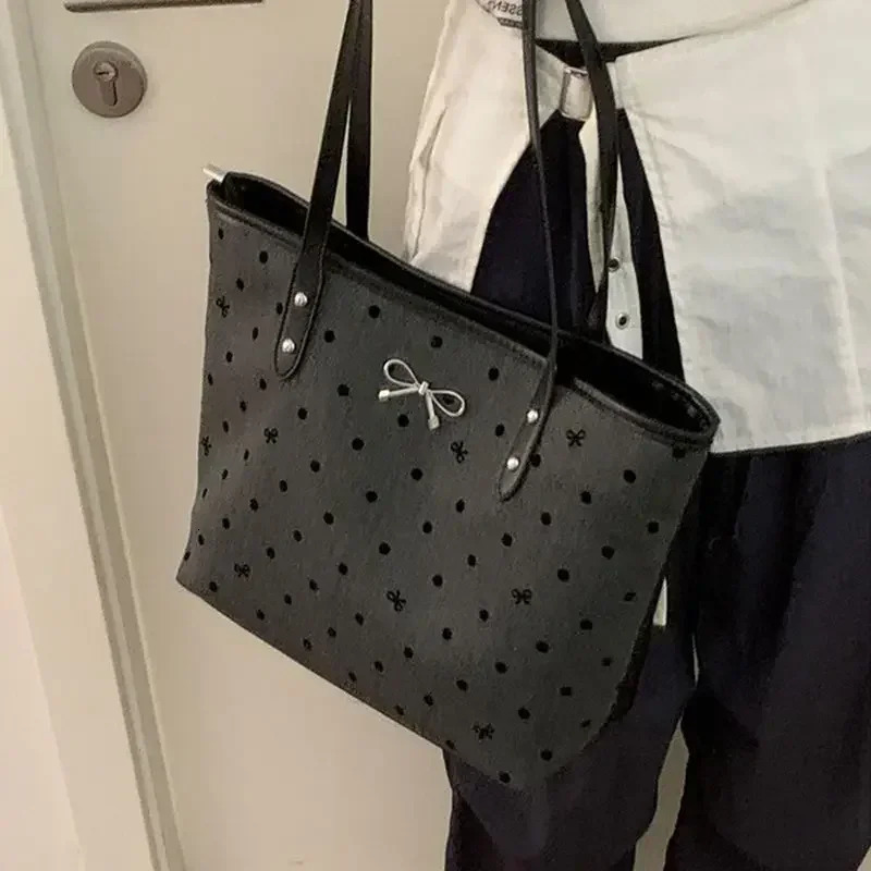 GAINNY Vintage Tote Bag Women Large Capacity Y2k Korean Fashion Shoulder Bag for School University Shopping Bag Female Youth 250102