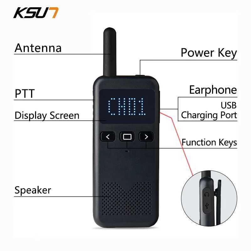 Walkie Talkie 2PCS KSUN M3 Two Way Ra Portable Ras Cunicador Transceiver Mini Talkie Walkie Interc Ra Station Z250103
