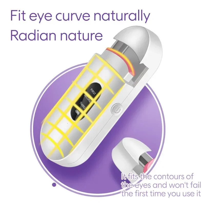 Eyelash Curler Portable Electric Comb Eye Lash Perm Long Lasting Eyelashes Curls Thermal Eyelash Curler Makeup Tools 241226