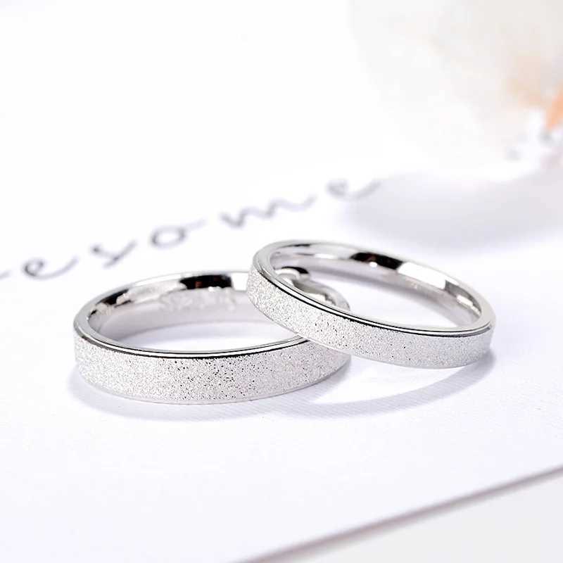 2-6mm Simple Matte Stainl Steel Wedding Couple Ring Jewelry high qualityXJ250104