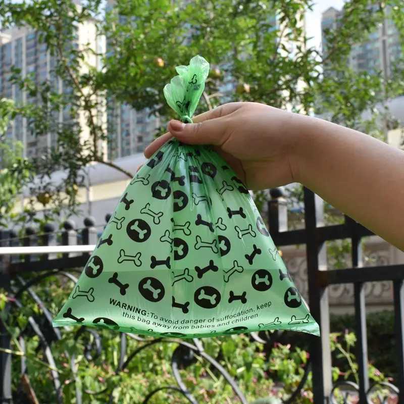 10~60 Rolls Green Orange Dog Poop Bag Waste Bag Dispenser for Dog Waste Carrier Outdoor Home Clean Refill Garbage Waste BagsXJ250104
