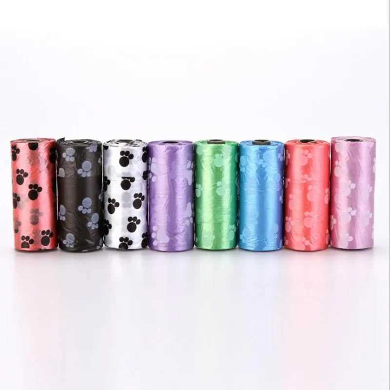 1roll Dog Poop Pet Supply Litter Printing Cat Dog Poop Biodegradable Bag Outdoor Home Clean Refill Garbage Bag XJ250104