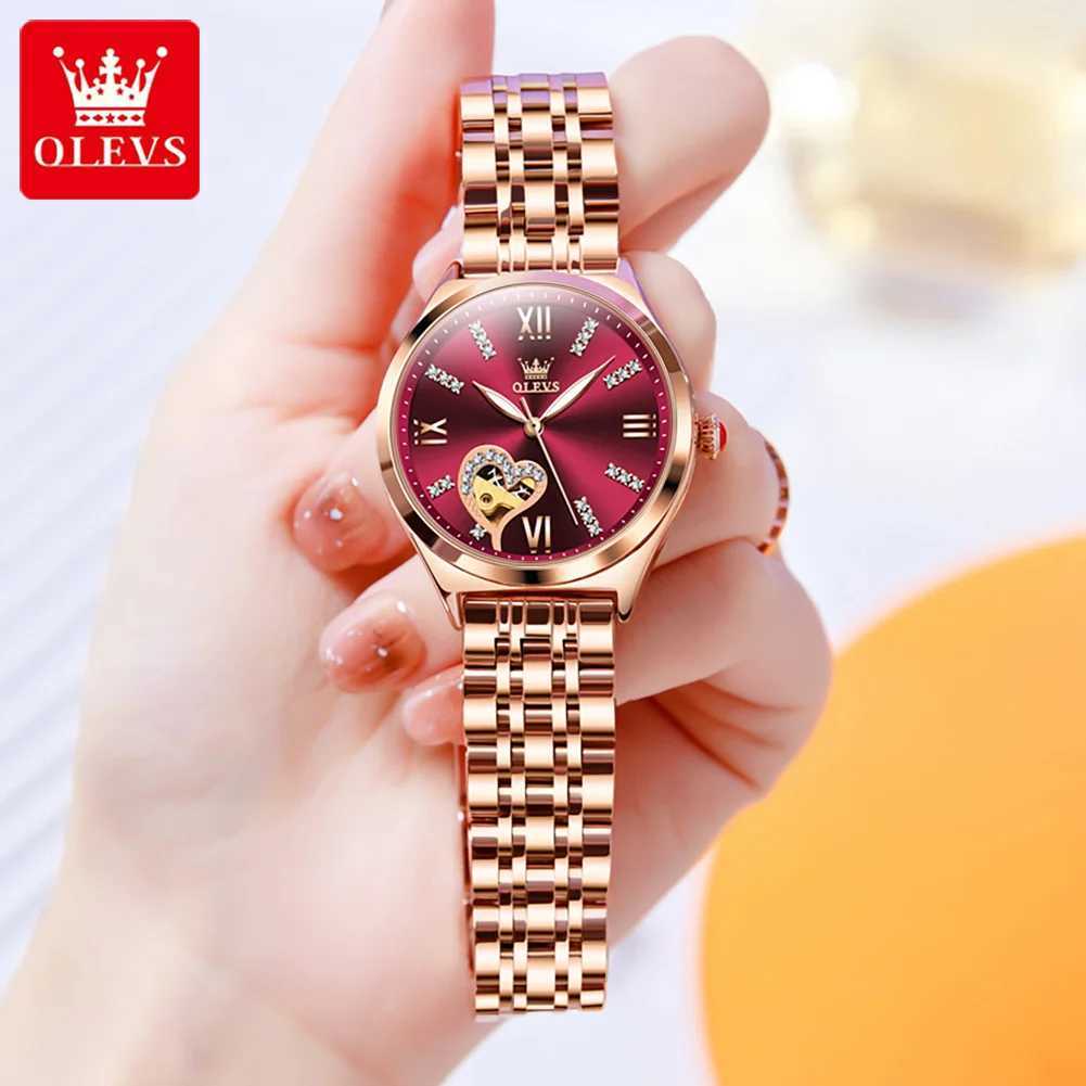 OLEVS 6636 female original mechanical automatic dial used for female waterproof luminous relay W250104