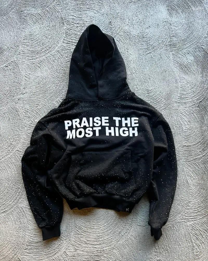 Mens Jackets European And American Trendy Brand Men Y2K Harajuku Letter Print Pullover Hoodies Hip-hop Punk Oversized Sweatshirts