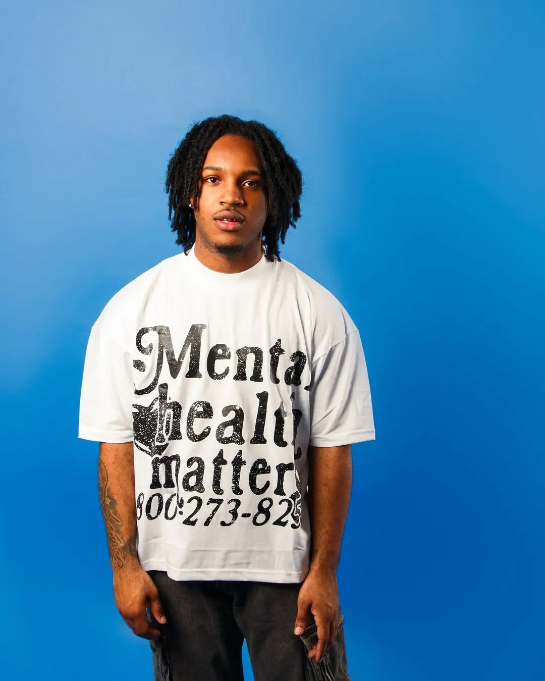 mental health issues graphic t-shirt Gothic street t-shirt y2k ultra-fine short harajuku Gothic t-shirt mens wear 250103