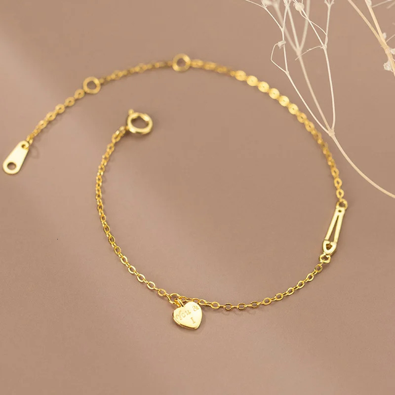 JYJIAYUJY 100% sterling silver S925 bracelet inventory heart You I high-quality fashion jewelry daily gift B038 250102