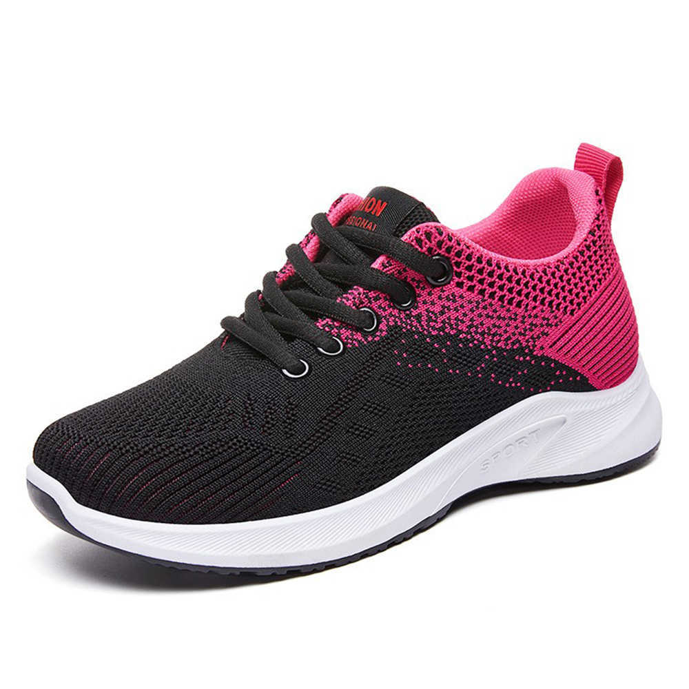Womens shoes autumn new casual sports shoes breathable fly woven sports shoes Fashion student shoes
