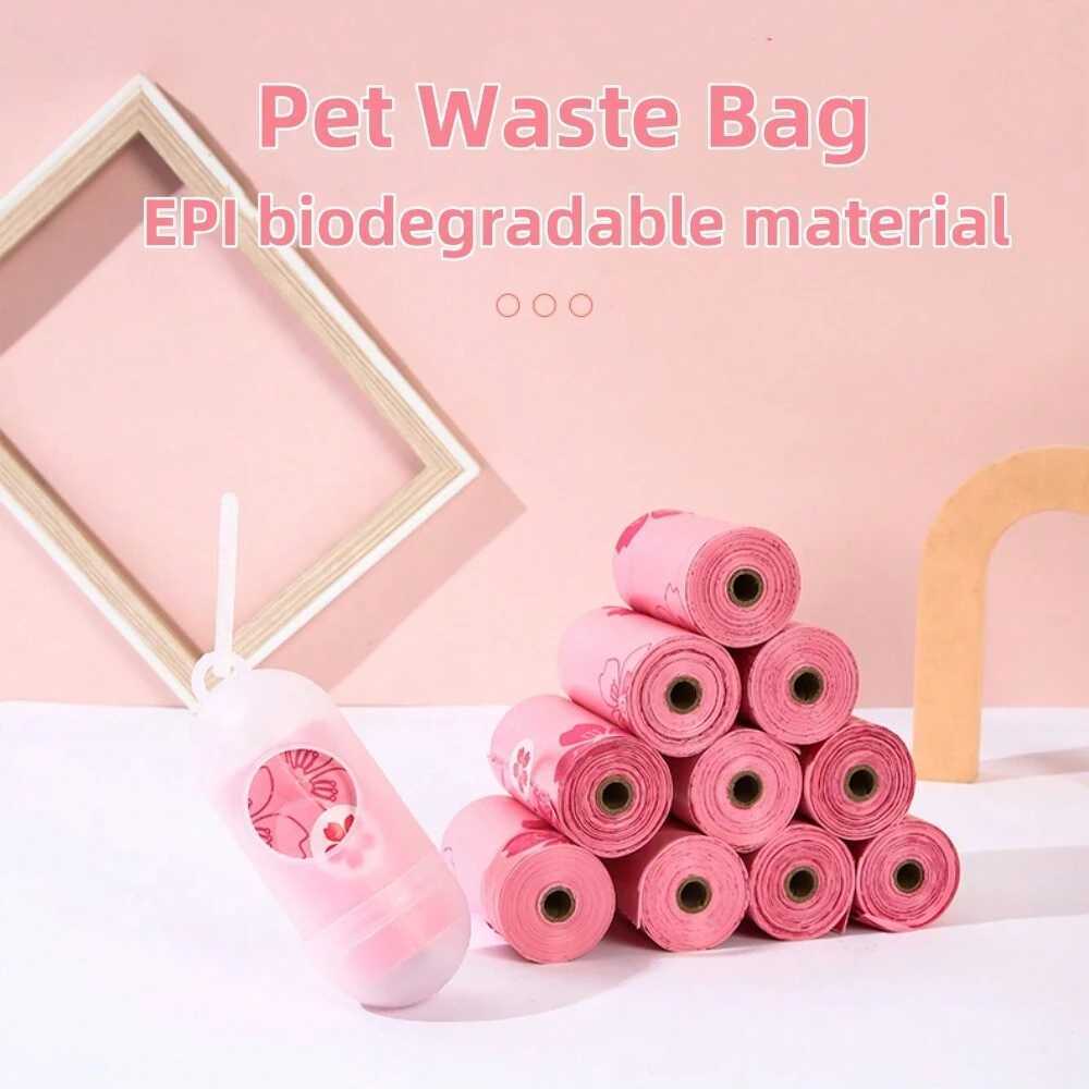 New Eco-friendly Pet Waste BagsBiodegradable Poop Pickup BagsDog Poop Pickup Cat Poop Feces Bags Outdoor Portable Pet SuppliesXJ250104
