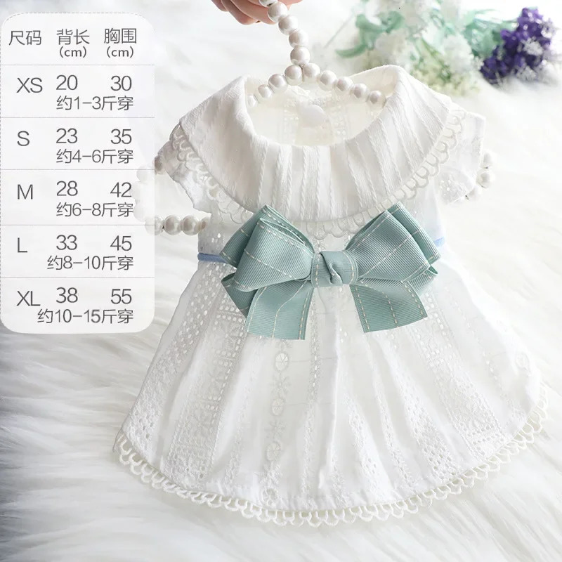 Spring and Summer Thin Lolita Princess Skirts for Pets Dog Clothes Cat Supplies Mint Butterfly 250103