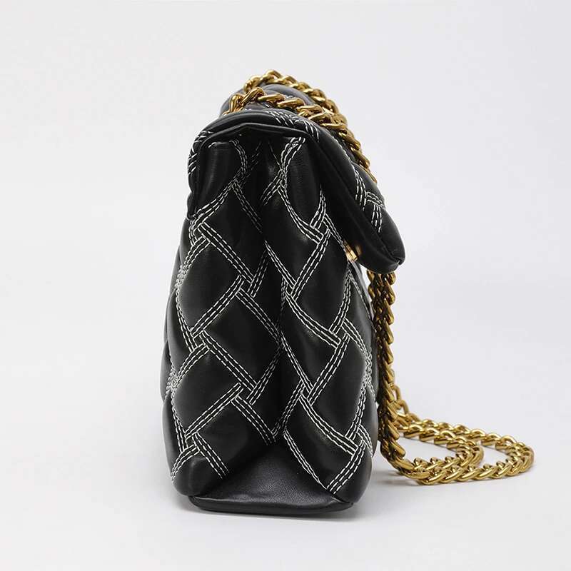 2025 Latest Fashion Women's Square Shoulder Fashion Chain Bag Women's Designer Handbag Simple and Elegant Shoulder Bag