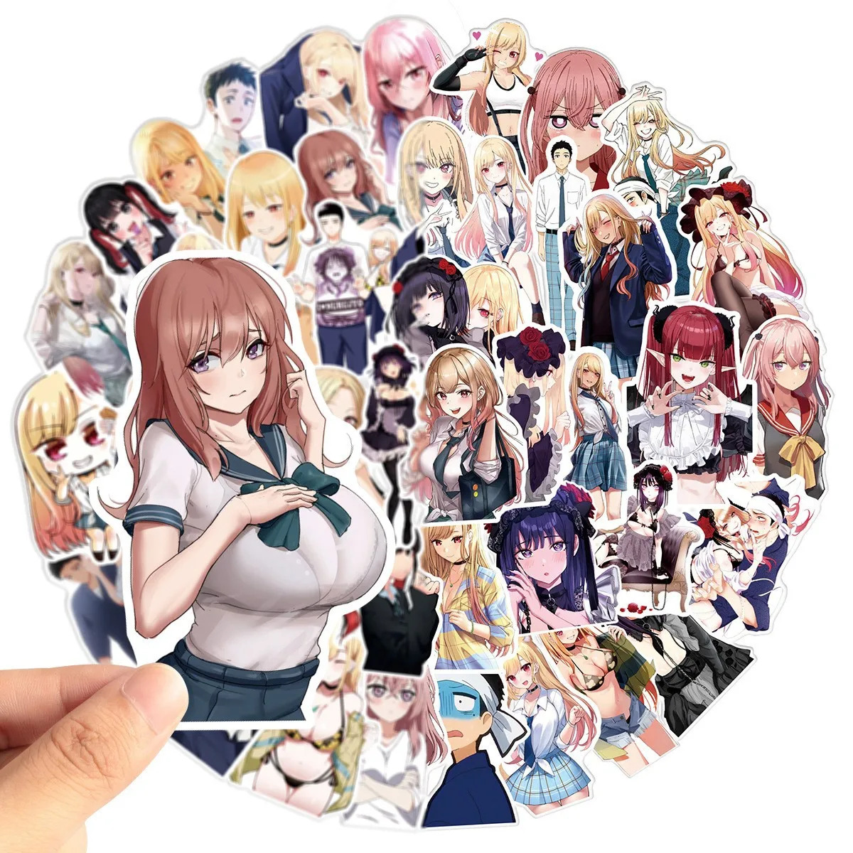 Update 50Pcs Adult Anime Hentai Sexy Waifu Stickers Suncensored Decals For Laptop Phone Lage Cute Car Sticker Girls Toys