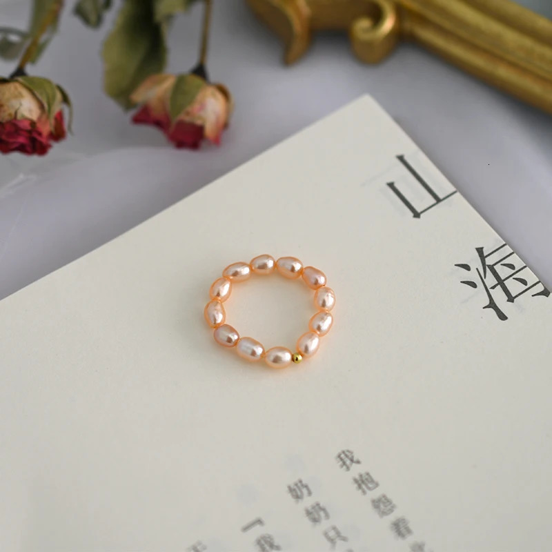 ASHIQI Fashion 3-4mm Mini Small Natural Freshwater Pearl Couple Rings Real 925 Sterling Silver Jewelry for Women Gift 250103