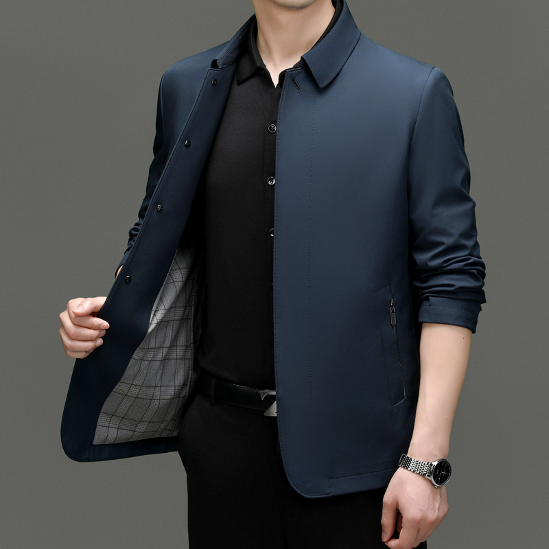 3707 Classic business style men's suit black slim