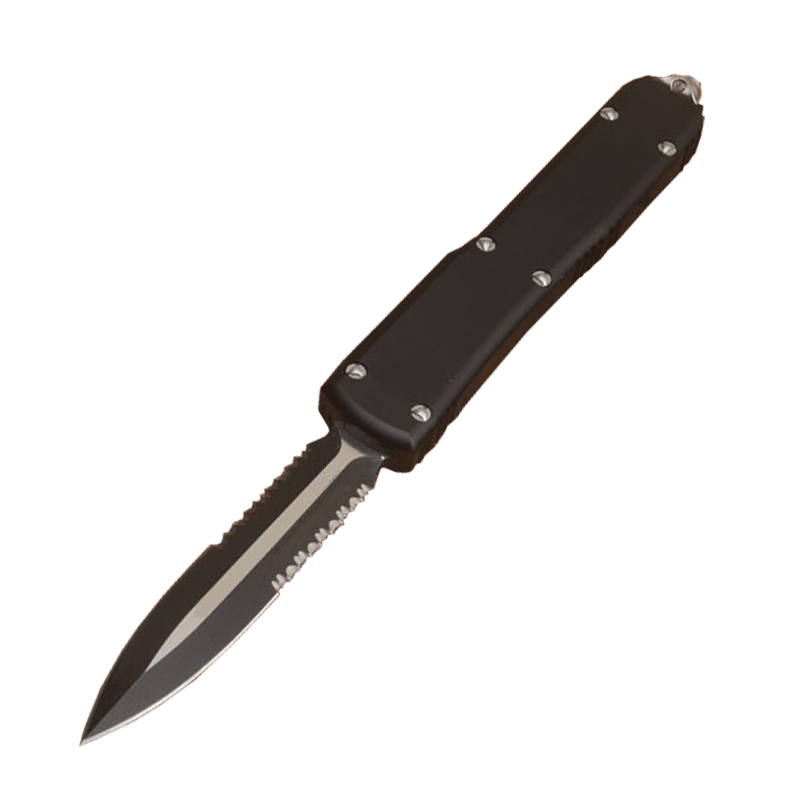 High End Knife D2 Titanium Coated CNC Aviation Aluminum Handle Outdoor Camping Hiking Survival Tactical Knives with Nylon Bag 2 Blade Styles