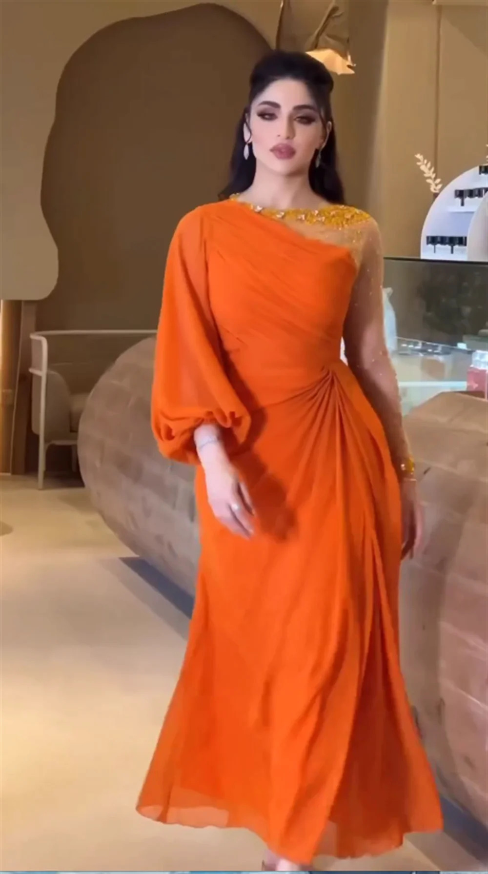 Dance Dress Intricate Fashion Jewel A-line Bead Chiffon Formal Occasion Dress Vestido Invitada Boda Azul Rey 250103